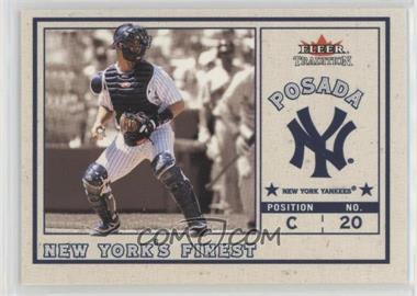 2002 Fleer Tradition Update - New York's Finest - Single Swatch #_JPMP.2 - Mike Piazza, Jorge Posada (Mike Piazza Jersey)