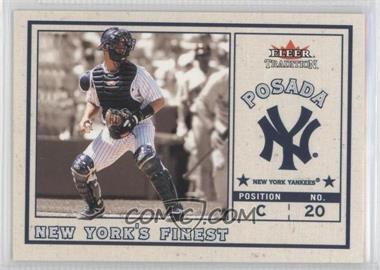 2002 Fleer Tradition Update - New York's Finest - Single Swatch #_JPMP.2 - Mike Piazza, Jorge Posada (Mike Piazza Jersey)