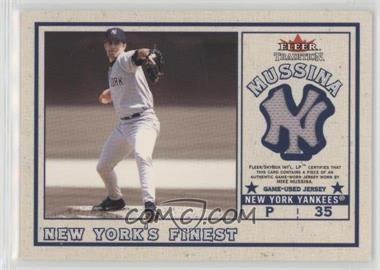 2002 Fleer Tradition Update - New York's Finest - Single Swatch #_MMMV.1 - Mike Mussina, Mo Vaughn (Mike Mussina Jersey)