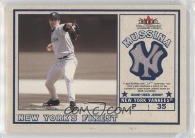 2002 Fleer Tradition Update - New York's Finest - Single Swatch #_MMMV.1 - Mike Mussina, Mo Vaughn (Mike Mussina Jersey)