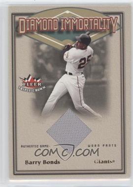 2002 Fleer Triple Crown - Diamond Immortality - Memorabilia #_BABO - Barry Bonds