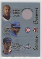 Barry Bonds, Sammy Sosa, Luis Gonzalez (Barry Bonds Jersey) [EX to NM]