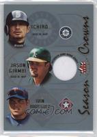 Ichiro, Jason Giambi, Ivan Rodriguez (Jason Giambi Jersey)