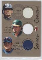 Ichiro, Jason Giambi, Ivan Rodriguez #/100