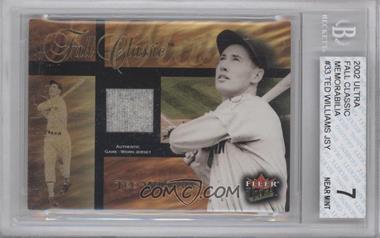 2002 Fleer Ultra - Fall Classic - Materials #_TEWI - Ted Williams [BGS 7 NEAR MINT]