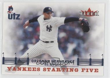 2002 Fleer Utz Potato Chips New York Yankees Starting Five - [Base] #4 - Orlando Hernandez /25000