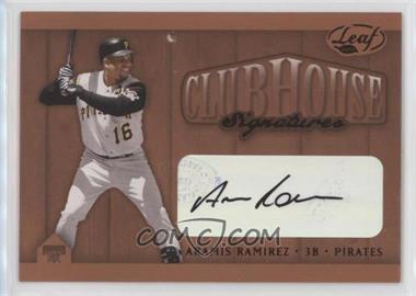 2002 Leaf - Clubhouse Signatures - Bronze #_ARRA - Aramis Ramirez /250 [Poor to Fair]