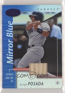 2002 Leaf Certified - [Base] - Mirror Blue Materials #110 - Jorge Posada /75