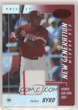 2002 Leaf Certified - [Base] - Mirror Red Materials #189 - New Generation Rookie - Marlon Byrd /150