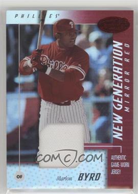 2002 Leaf Certified - [Base] - Mirror Red Materials #189 - New Generation Rookie - Marlon Byrd /150