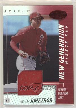 2002 Leaf Certified - [Base] - Mirror Red Materials #199 - New Generation Rookie - Alfredo Amezaga /150