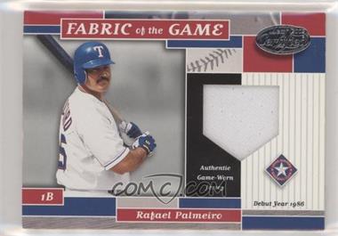 2002 Leaf Certified - Fabric of the Game - Silver Die-Cut Debut Year #FG 137 - Rafael Palmeiro /86 [Noted]