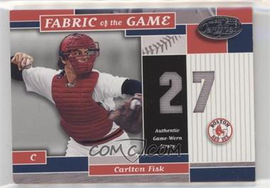 2002 Leaf Certified - Fabric of the Game - Silver Die-Cut Jersey Number #FG 50 - Carlton Fisk /27