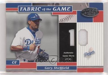 2002 Leaf Certified - Fabric of the Game - Silver Die-Cut Jersey Number #FG 88 - Gary Sheffield /10