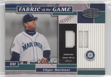 2002 Leaf Certified - Fabric of the Game - Silver Die-Cut Position #FG 112 - Edgar Martinez /50