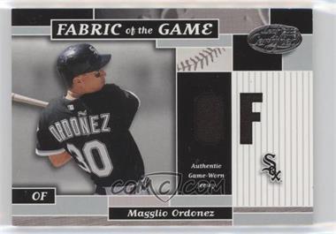 2002 Leaf Certified - Fabric of the Game - Silver Die-Cut Position #FG 116 - Magglio Ordonez /50