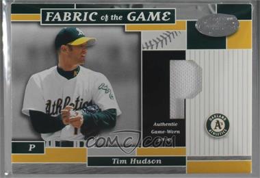 2002 Leaf Certified - Fabric of the Game - Silver Die-Cut Position #FG 123 - Tim Hudson /50 [Noted]