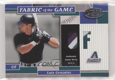 2002 Leaf Certified - Fabric of the Game - Silver Die-Cut Position #FG 138 - Luis Gonzalez /45