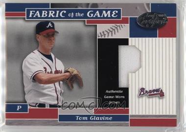 2002 Leaf Certified - Fabric of the Game - Silver Die-Cut Position #FG 148 - Tom Glavine /50