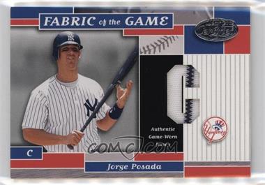 2002 Leaf Certified - Fabric of the Game - Silver Die-Cut Position #FG 149 - Jorge Posada /50