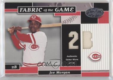 2002 Leaf Certified - Fabric of the Game - Silver Die-Cut Position #FG 21 - Joe Morgan /50