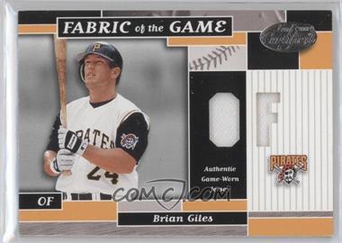 2002 Leaf Certified - Fabric of the Game - Silver Die-Cut Position #FG 82 - Brian Giles /50