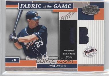 2002 Leaf Certified - Fabric of the Game - Silver Die-Cut Position #FG 84 - Phil Nevin /50