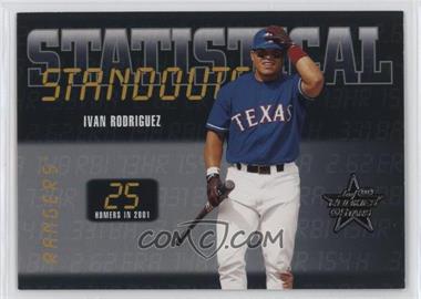 2002 Leaf Rookies And Stars - Statistical Standouts - Materials #SS-14 - Ivan Rodriguez