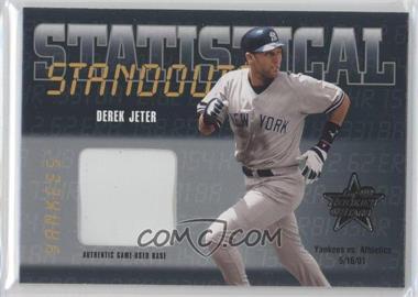 2002 Leaf Rookies And Stars - Statistical Standouts - Materials #SS-18 - Derek Jeter