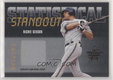 2002 Leaf Rookies And Stars - Statistical Standouts - Materials #SS-39 - Richie Sexson [EX to NM]