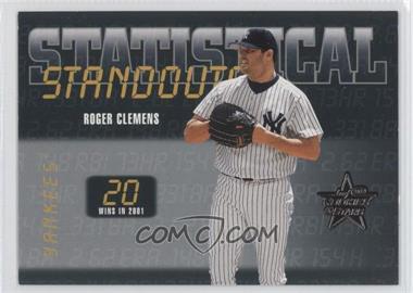 2002 Leaf Rookies And Stars - Statistical Standouts #SS-40 - Roger Clemens