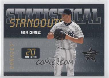 2002 Leaf Rookies And Stars - Statistical Standouts #SS-40 - Roger Clemens