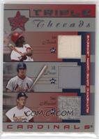 Lou Brock, J.D. Drew, Stan Musial #/100