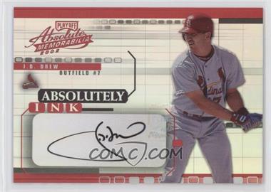 2002 Playoff Absolute Memorabilia - Absolutely Ink #AI-23 - J.D. Drew