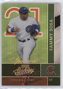 2002 Playoff Absolute Memorabilia - [Base] - Spectrum #31 - Sammy Sosa /100 [EX to NM]