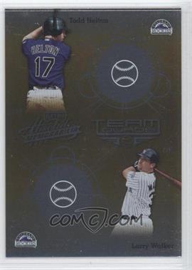 2002 Playoff Absolute Memorabilia - Team Quads - Gold #TQ-9 - Todd Helton, Larry Walker, Mike Hampton, Juan Pierre