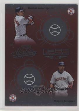 2002 Playoff Absolute Memorabilia - Team Quads #TQ-4 - Nomar Garciaparra, Manny Ramirez, Pedro Martinez, Trot Nixon