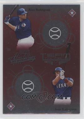 2002 Playoff Absolute Memorabilia - Team Tandems #TT-29 - Alex Rodriguez, Ivan Rodriguez