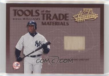 2002 Playoff Absolute Memorabilia - Tools of the Trade - Materials #TT-37 - Bernie Williams /250