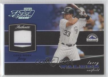 2002 Playoff Piece of the Game - Materials - Silver #POG-49 - Larry Walker /100