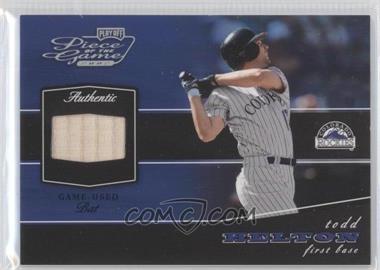 2002 Playoff Piece of the Game - Materials - Silver #POG-82 - Todd Helton /100