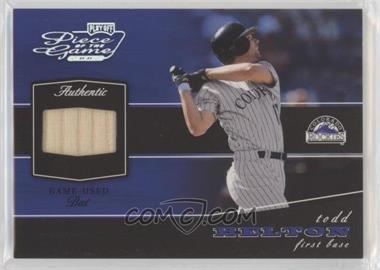 2002 Playoff Piece of the Game - Materials - Silver #POG-82 - Todd Helton /100