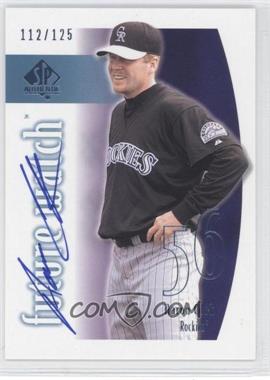 2002 SP Authentic - [Base] - Limited #166 - Future Watch - Aaron Cook /125