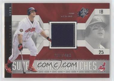 2002 SPx - [Base] - Silver #160 - Super Stars Swatches - Jim Thome /400