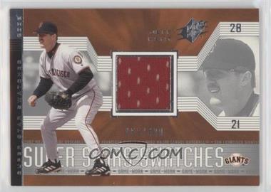 2002 SPx - [Base] - Silver #190 - Super Stars Swatches - Jeff Kent /400