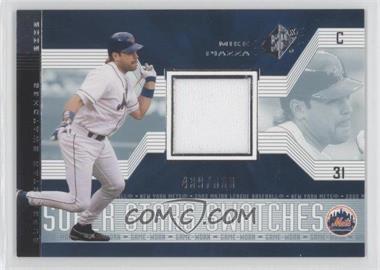 2002 SPx - [Base] #174 - Super Stars Swatches - Mike Piazza /600