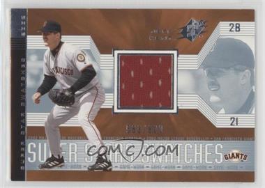 2002 SPx - [Base] #190 - Super Stars Swatches - Jeff Kent /800