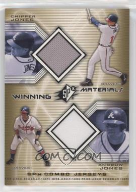 2002 SPx - Winning Materials Combo Jerseys #WM-JJ - Chipper Jones, Andruw Jones