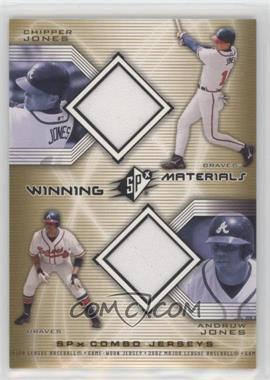 2002 SPx - Winning Materials Combo Jerseys #WM-JJ - Chipper Jones, Andruw Jones