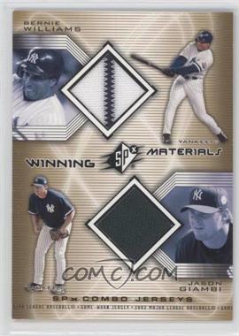 2002 SPx - Winning Materials Combo Jerseys #WM-WG - Bernie Williams, Jason Giambi